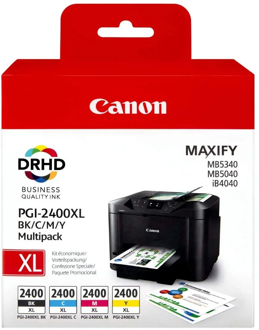 Canon PGI-2400XL High Yield BK/C/M/Y Ink Cartridge Multi pack - eBuy UAE